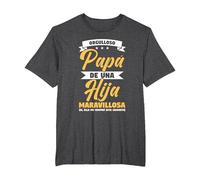 HombreCita Divertida De La Hija Encantadora para Un Padre Camiseta, Hombre Tallas Grandes, Jaspeado Oscuro, 2X Alto