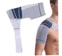 Hombrera para hombres y mujeres, manga de compresión de hombro transpirable ajustable para aliviar el dolor del manguito rotador desgarrado, prevención de dislocaciones de cepas, S/M