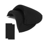 Hombreras Hombreras de esponja espuma, chaqueta, traje, camisa, almohadilla autoadhesiva desmontable ajustable, accesorios ropa, 1 par Spalline Imbottite Per Cappotto(Black)
