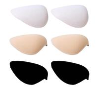 Hombreras Hombreras de espuma for hombre y mujer, conjunto cojín esponja con tiras adhesivas, potenciador hombros for chaqueta, 3 pares Spalline Imbottite Per Cappotto(Mix Color)