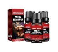 Hombres Agrandando Aceite Esencial, Mejora Sexual Erección Aceite de crecimiento del pene Más largo Pene Grueso Energía Masaje Aceite Esencial Energía Hombres para el Cuidado Retraso 10ml (3PCS)