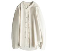 Hombres Artes Marciales Tradicionales Wing Chun Shaolin Tai Chi Taekwondo Chándal Grueso Cálido Kung Fu Chaqueta de Punto Estilo Chino Tang Traje Camisas de Lino Taiji Qi Gong, O blanco., XXXXL