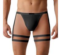 Hombres atlético Jockstrap Sport Ropa interior Low Rise Hollow Out Bikini Jock Strap Hombres Ropa Interior Transpirable Cómodos Calzoncillos Sexy Cintura Baja Bragas Tanga Lencería Erótica, O negro
