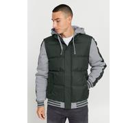 BLEND Chaqueta de entretiempo gris / verde oscuro, Talla XL