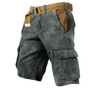 Hombres Cargo Shorts De Verano Transpirable Bolsillos Laterales Pantalones Cortos De Trabajo Deportes Al Aire Oversize Elásticos Short Hombre Verano,