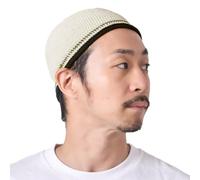 Hombres Cráneo Gorra Gorros Beanie Mano De Punto Elástico Japonés Blanco
