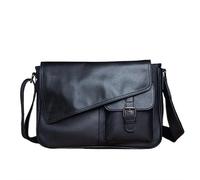 Hombres de cuero de negocios Bolsa de hombro de los hombres de cuero real de la vendimia de la Bolsas de cuerpo de los hombres de negocios Bolsa Hangbag Casual Sling Bolsa para el trabajo de viaje dia