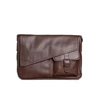 Hombres de cuero de negocios Bolsa de hombro de los hombres de cuero real de la vendimia de la Bolsas de cuerpo de los hombres de negocios Bolsa Hangbag Casual Sling Bolsa para el trabajo de viaje dia