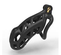 Hombres Deportes Invisible Bloqueo Jaula Protectora Ligero Negro Soporte Fijo-24 (XXL)