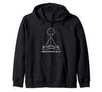 Hombres Divertidos Meditación Guy Boys Mindfulness Meditar Sudadera con Capucha