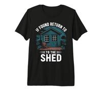 Hombres Divertidos Que aman cobertizos cabañas Taller manitas Hombre Cueva Camiseta Premium