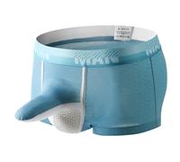 Hombres Elefantes Tanga Calzoncillos Divertidos Hombres Ropa Interior Gay Hombres Ropa Interior Sexy Bragas Tanga Divertido G-String Regalo 2025, azul claro, L