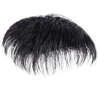 Hombres Frente Negro Toppers Corto Toupee Clip De Cabello Humano Toupee Pieza De Pelo Para Los Hombres Con Pérdida De Cabello Sólo La Cabeza Giro Hecho A Mano,Short,14x14cm