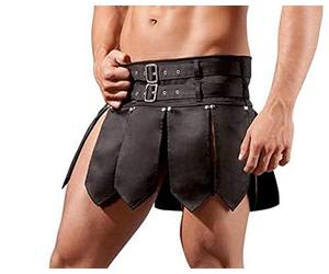 Hombres Gladiador Falda Sv Negro Negro Medium