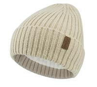 Hombres Invierno Termicos Gorro Beanie de Punto Slouchy Gorras con Forro Polar para Mujer Hombre Clima Frio, Beige, Talla única