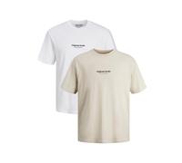 Hombres JACK & JONES 2 unidades Camiseta Estampado de Logo Pack Manga Corta JORV