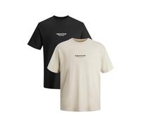 Hombres JACK & JONES 2 unidades Camiseta Estampado de Logo Pack Manga Corta JORV