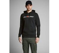 Hombres Jack & Jones Corp Logo Capucha Sudadera Cárdigan Básico Jumper Reg