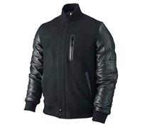 Hombres Michael B Jordan Kobe Destroyer XXIV Battle Varsity Bomber Chaqueta de béisbol Mangas de cuero, Lana + mangas de cuero real, L