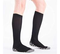 Hombres Mujeres Calcetines Compresión Soporte Estiramiento de La Pierna Por debajo de La Rodilla Calcetines Altos Para El deporte Correr Embarazo Negro Salud 3 Pares Hombres Talla Única
