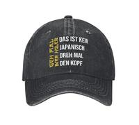 Hombres Mujeres Esto No Es Japonés Turn Your Head Gorras de béisbol Impresas de Moda desgastadas lavadas Ajustables