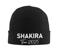 Hombres, mujeres, gorro de punto con puño, gira mundial de Shakira 2025, merchandising de calavera de invierno, gorra de punto, gorro de punto y gorra, cantante de música pop, gorros de cabeza