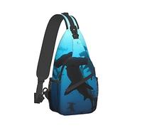 Hombres Mujeres Sling Mochila Gimnasio Bolsas Saco Mochila Mochila al aire libre Antirrobo Mochila multipropósito, Handy Crossbody Chest Mochila Hammerhead Sharks Art
