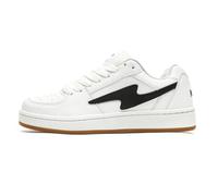 Hombres Mujeres Zapatillas Estilo Court Bajas Plataforma Blancas Detalle Rayo Negro Skate y Diario,Whiteblack,42 EU