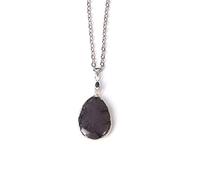 Hombres natural negro gris mapa piedra colgante collar regalo de la joyería gema real energía collar de cadena de piedra de la suerte mujeres-4. Dragón agate_45cm
