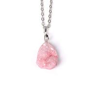 Hombres natural negro gris mapa piedra colgante collar regalo de la joyería gema real energía collar de cadena de piedra de la suerte mujeres-7. Cristal de cuarzo E_45cm