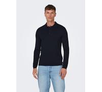 Hombres O&S Polo Camisa Manga Larga Básico Suéter de Algodón ONSWYLER NUEVO
