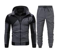 Hombres otoño e Invierno Conjunto Ocio Cremallera suéter Pantalones Conjunto Deportivo Camisas Hombre Manga Larga Traje