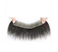 Hombres Peluquín Peluca De Reemplazo De Pelo De Piel Humana Para Cubrir El Retroceso Masculino Con 10Pcs Tiras De Cinta Adhesiva,Negro,2.2x15cm~L6cm