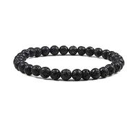Hombres Piedra de lava Parejas Pulseras de distancia Piedra natural Blanco Negro Yin Yang Brazaletes con cuentas para mujeres Amigo Pulsera-piedra de lava