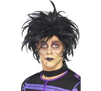 Hombres Psycho Peluca Edward Tijeras Manos Negro The Cure Disfraz Halloween New