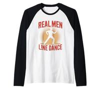 Hombres Reales Line Dance Country Western Dancing Camiseta Manga Raglan