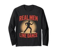 Hombres Reales Line Dance Country Western Dancing Manga Larga