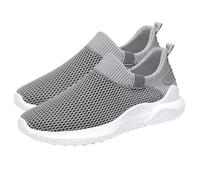 Hombres Soft Sole Fly Woven Mesh Transpirable y Cómodo Zapatos Deportivos Casual Zapatos Camioneros Zapatos Hombre, gris, 40 EU