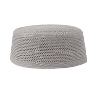 Hombres Sombrero de oración de punto Arabia Islámica Respirador Kufi Gorras Cráneo Arabia Turbante India Accesorios de Oración, gris, L