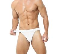 Hombres String Bale Hombres Ropa Interior Gay Cómodo Cuerdas Masculinas Calzoncillos Eróticos Transpirables Microfibra Libertad de Movimiento para Deportes y Vida Diaria 2025, Blanco, L