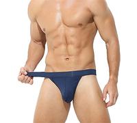Hombres String Bale Hombres Ropa Interior Gay Cómodo Cuerdas Masculinas Calzoncillos Eróticos Transpirables Microfibra Libertad de Movimiento para Deportes y Vida Diaria 2025, azul oscuro, L