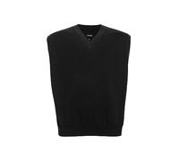 Hombres Suéter Chaleco para Extra Talla: Grande Alto V Cuello Sin Mangas Tejer Algodón Pullover Negro 6XL