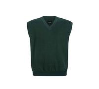 Hombres Suéter Chaleco para Extra Talla: Grande Alto V Cuello Sin Mangas Tejer Algodón Pullover Verde 2XL