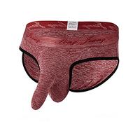 Hombres Tanga Elefante Calzoncillos Divertidos Hombres Ropa Interior Gay Hombres Ropa Interior Sexy Calzoncillos Tanga Tanga Divertido G-String Regalo 2025, rojo, L