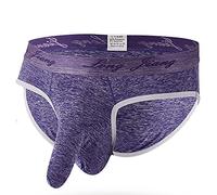 Hombres Tanga Elefante Calzoncillos Divertidos Hombres Ropa Interior Gay Hombres Ropa Interior Sexy Calzoncillos Tanga Tanga Divertido G-String Regalo 2025, morado, L
