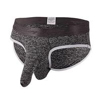 Hombres Tanga Elefante Calzoncillos Divertidos Hombres Ropa Interior Gay Hombres Ropa Interior Sexy Calzoncillos Tanga Tanga Divertido G-String Regalo 2025, Negro , L
