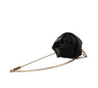 Hombres y mujeres Rosa flor hoja moda broche Pin Blazer traje solapa boda fiesta Boutonniere encanto joyería ropa accesorio(2)