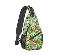 Hombres y Mujeres Sling Shoulder Backpack Casual Carrying Tote Case Crossbody Travel Bag Anti Robo Multiusos Carry On Bag, Guinea Pigs And Flowers Art Crossbody Bag