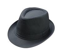 Hombres y Mujeres Unisex Estilo británico Color sólido Jazz Hat Sun Hat (Grey, One Size)