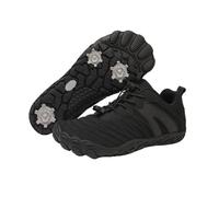 Hombres Zapatos de montaña Antideslizante Resistente al Desgaste Escalada Transpirable Senderismo Ocio Deportes de Interior Fitness Volar Zapatos Tejidos (Negro,46)